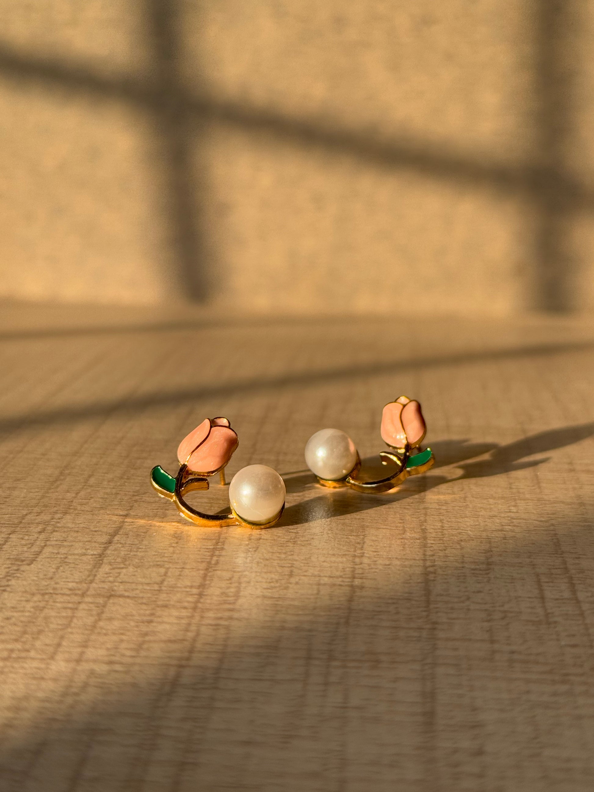 Peach and vibe only earrings
